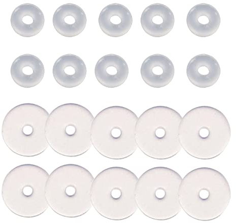 Generic 20 Stück/Set Piercing-Heilungs-Silikonscheiben, feste Ring-Ohrring-Verschlüsse, transparent, Silikon