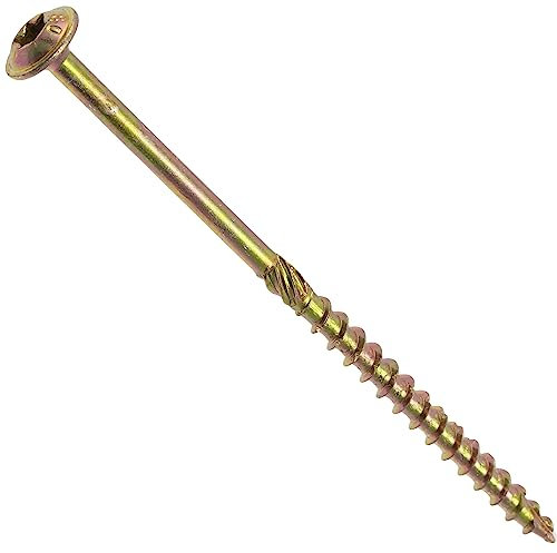 AERZETIX - C67442 - Set di 50 Viti per legno Ø4x80mm con testa larga bombata - con impronta a stella Т20 - in acciaio zincato - carpenteria, compensato, truciolare, melaminico