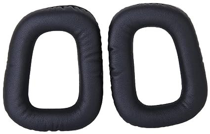 Mesh Fabric Ersatz Ohrpolster für Logitech G930, G430, G432, G332, G35, F450 Kopfhörer Ohrpolster, Headset Ohrpolster, Ohrmuscheln Reparaturteile (Schwarz)