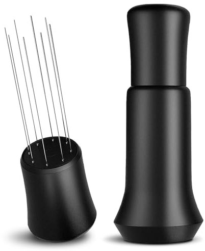 KYONANO WDT Tool, Kaffee Distributor Tool mit Nadeln 0.3 mm, WDT Distributor für Siebträger, Werkzeug für das Durchmischen des Kaffeesatz, Dickem Edelstahl Espresso Nadel für Barista, Schwarz