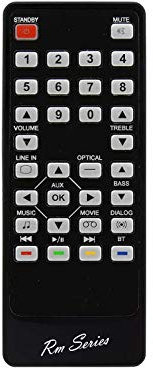 RM Series Remote Control Compatible with BUSH 40W-2-0-SOUNDBAR 40W-2-0-SOUNDBAR-132389644 SR210 132389644