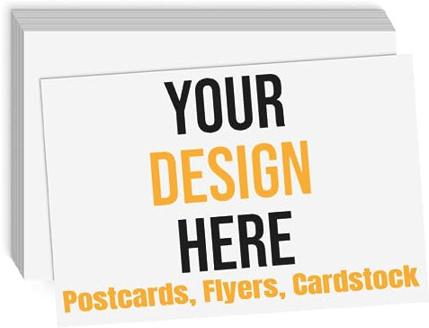 MornLu Benutzerdefinierte Postkarten mit Design Personalisierte Postkarten Fügen Sie Foto/Text/Logo Drucken Sie Ihre Eigenen Postkarten, Einladungen, Werbe-, Ankündigungskarten, 2-seitiger dicker