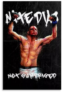 BBAUER Nate Diaz MMA Poster Dekorative Malerei Leinwand Wandkunst Wohnzimmer Poster Schlafzimmer Malerei,Wandkunst Bilddruck Moderne Familienzimmer Dekor 08x12inch(20x30cm)