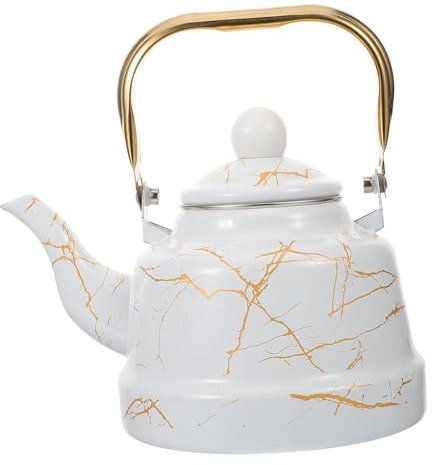 IMIKEYA Marmor Textur Birne Form Emaille Wasserkocher Für Haushalt Wasser Wasserkocher