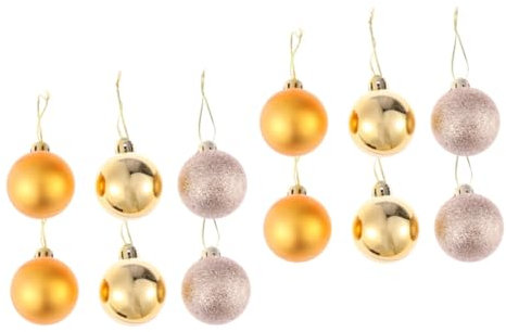 Ciieeo 48 STK Hängende Weihnachtskugeln Glänzende Weihnachtskugeln Weihnachtsbaum Hängende Dekoration Unzerbrechliche Weihnachtskugel Baumschmuck Weihnachten Anhänger