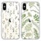 Foonary 2 Pack Clear Leaf Print Phone Case Compatible with iPhone X/XS 5.8,Soft Silicone with Flower Design Aesthetics Transparent Pattern Cases, Shockproof Bumper Protector Cover