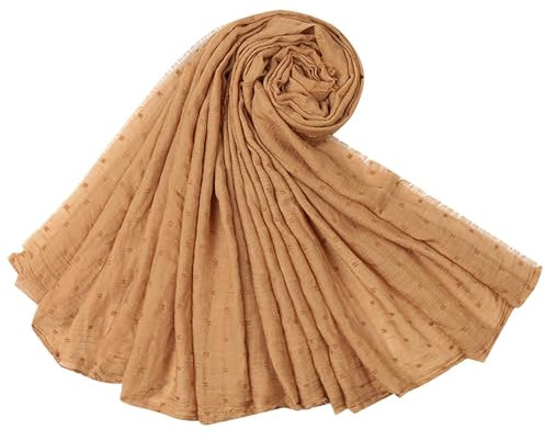 Beokeuioe Kopftuch Schal Islamische Turban für Muslimische Frauen Hijab Jersey Premium, Kopftücher Türkische Gebetskopftuch Abaya, Mittlerer Osten Arabisch Tuch Schal Schultertuch