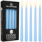 DECO EXPRESS Stabkerzen Set 6er, 10, 15 oder 50er, Lange Brenndauer bis zu 8 Std, Geruchslos (Babyblau - 15er-Pack)
