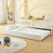[en.casa] Bettauszug Ydre mit Rollen 197 x 94 x 22 cm Holz Bettgestell mit Lattenrost Weiß Gästebett-Auszug ausziehbar Unterbett-Teil