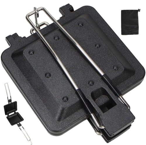 Glixoft Sandwichera De Doble, Bandeja para Hornear Sándwiches, Tostadora De Pan Antiadherente, Máquina para Hacer Queso a Parrilla para Tostadas, Desayuno Y Almuerzo