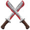 Halloween Requisiten Bloody Machete Toy Butcher Cutter Prop Fake Machete Kostüm Realistische blutige Machete -Zubehör Blutungsschneider Knebel Spielzeug für Halloween Haunted House Cosplay Horror P
