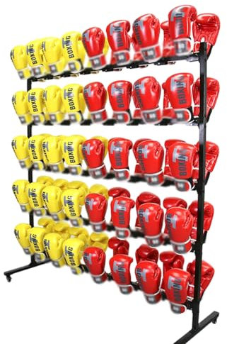 HCAUYNN Indoor Boxing Glove Storage Rack,For All Boxing Gloves,Sparring, Heavy Bag Gloves Storage/Organizing,Floor-standing40sets