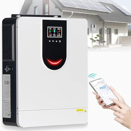 YLANMEI Onduleur Hybride Solaire 6200 W DC48 V vers AC 220 V/230 V/240 V, onduleur Hybride Tout-en-Un Hors réseau avec contrôleur de Chargeur Solaire MPPT 120 A, pour la Maison