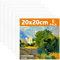 Mokani Leinwand zum Bemalen Set (6er Pack) - 20x20 cm, Vorgespannte Weiße Künstler Canvas Panel Leinwände - 2.5mm starkem Malkarton -Geeignet für Acryl und Öl Malerei Sowie zum und Zeichnen