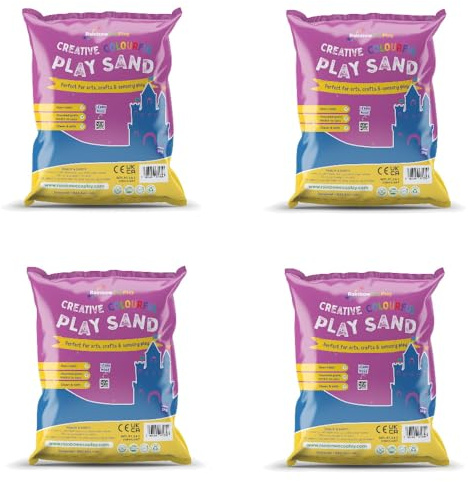 Rainbow Eco Play – Coloured Blue Sand – 20kg - 100% Natural - Play Sand Art Kits for Kids – Childrens Craft - 4x5kg