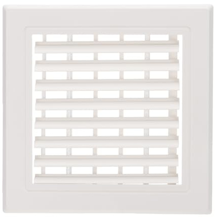 PATIKIL 8x8 Inch Plastic Ventilation Grille, Adjustable Outlet Air Vent Grilles Removable Vent Filter Cover with Built-in Mesh Screen for Wall or Ceiling HVAC Vents, White