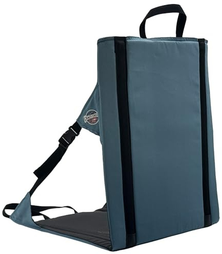 Crazy Creek Casual Line Chairs for Camping, Backpacking & More, High Density Foam Cushion, 250 LBS Weight Capacity, Adjustable Straps, Water-Resistant (Smokey Blue, Large)