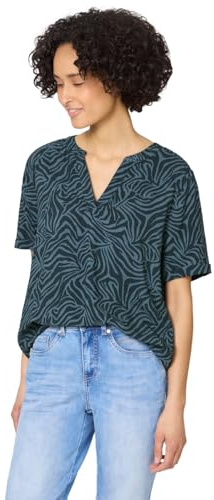 Street One Damen Kurzarm Bluse mit Turn-Up