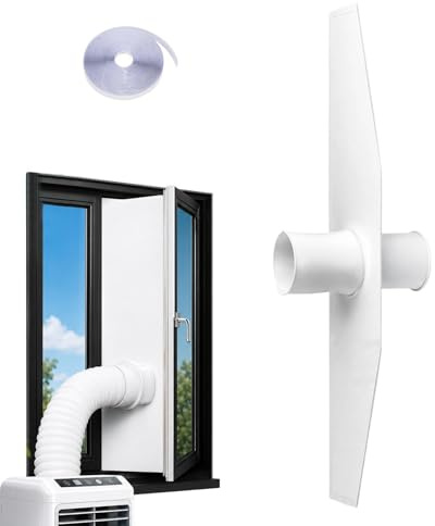 Mobile Klimaanlage Fenster-Kit,Wasserdichte Reißverschluss-Abdichtplatte - Klimageräte-Fenster-Set,für Wohnung, Garage, Keller, Schlafzimmer, Küche, Zuhause,