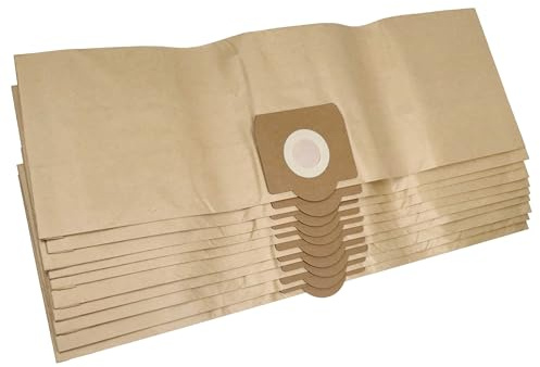 vhbw 10x Staubbeutel kompatibel mit Einhell HPS 1300 Staubsauger | 20 l Füllvolumen 34cm x 23,7cm braun