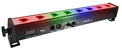 Par bar LED Wall wash Stage Light,SENLAN 8pcsX3W RGB 3-in-1 LED and Full Aluminum House of 7 Modes DMX512 for Disco/Party/Theater (RGB)