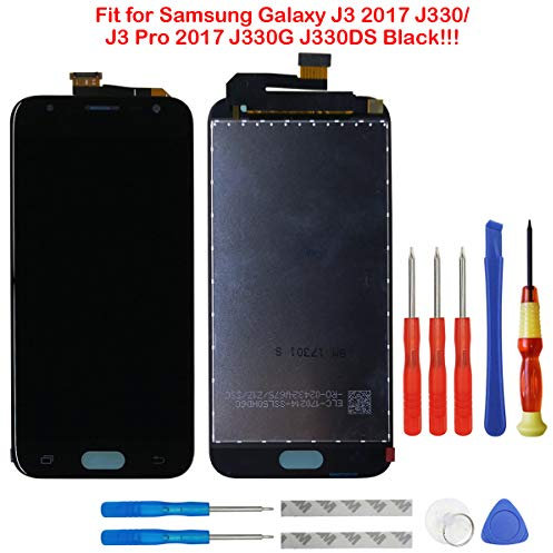 swark Écran LCD compatible avec Galaxy J3 2017 SM-J330 J330fn J330 J330 F Sans cadre Écran tactile LCD + outils (noir)