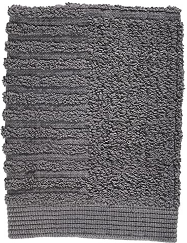 Zone Denmark Classic Waschlappen/kleines Handtuch, 100% Baumwolle, 30 x 30 cm, grau