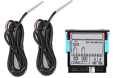 Samfox Controlador Calentador Solar - Interruptor Termostato Solar - Controlador Temperatura Diferencial for Agua Caliente Solar