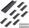 NUZAMAS Set of 8 Kitchen Lip Pull Handles, Aluminum Alloy, Matt Black, Door Handles, Concealed Finger Pull Handle for Home Kitchen Door Drawer Cabinet, 15cm