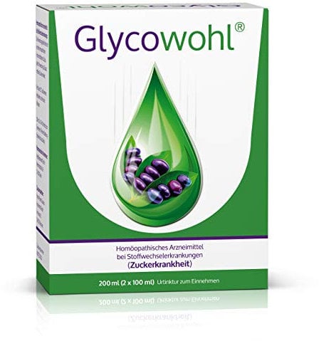 Glycowohl: Pflanzenextrakt für Diabetiker, Diabetes-Urtinktur zur Senkung des Blutzucker-Spiegels, Tropfen, 2x100 ml