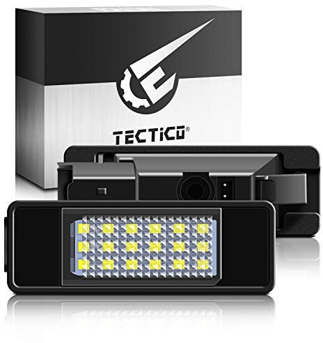 TECTICO LED Kennzeichenbeleuchtung Nummernschildbeleuchtung SMD Canbus 6000K Xenon Weiß für 106 1007 207 307 308 406 407 408 C2 C3 C4 C5 C6 C8 Berlingo, 2 Stücke