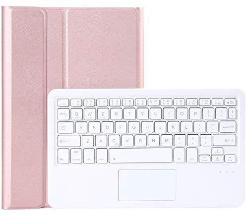 J&H - Custodia per tastiera Bluetooth wireless per Samsung Galaxy Tab S6 10.5 [modello: SM-T860/SM-T865], custodia protettiva in pelle di pecora, tastiera rimovibile e touchpad