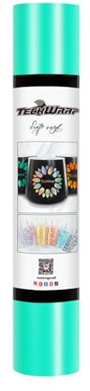 TECKWRAP - Rotolo di vinile adesivo per decalcomania, 0,3 m x 1,5 m, colore: color Tiffany, opaco