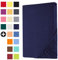 Heim24h Drap-Housse sur-Matelas Housse lit sommier tapissier en Jersey 100% Coton de Haute qualité Doux et Extensible Bleu Marine 140x200-160x200 cm