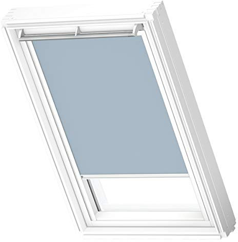 VELUX Verdunkelungsrollo für Dachfenster UK10 Himmelblau, mit weißer Schiene