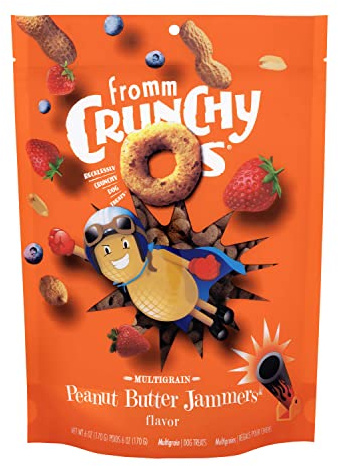 Fromm Crunchy Os Peanut Butter Jammers Dog Treats - Premium Crunchy Dog Treats - Peanut Butter Recipe - 6 oz