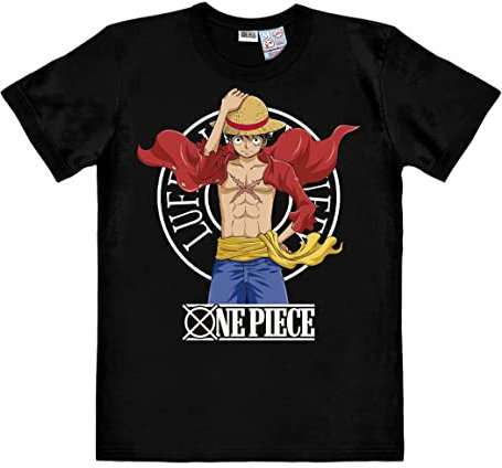 Logoshirt® Manga I One Piece I Luffy New World I T-Shirt imprimé I Femme & Homme I Noir I Design Original sous licenceI Taille M