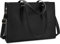 Sac pour ordinateur portable pour femme - Imperméable et léger - En cuir - 15,6 - Grande capacité - Sac à bandoulière - Noir, Noir, Large