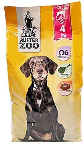 MISTER ZOO - Futtermittel für Erwachsene Hunde, Reich an Fleisch und Fettsäuren Omega-6, Trockenfutter mit Proteinen und Vitaminen für eine ausgezeichnete Ernährung (4 kg)