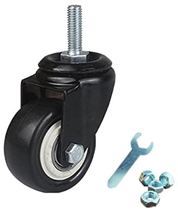 OITTo Lenkrollen mit Vorbau, Lenkrollen von Heavy Duty Industrial 75-mm-Werkbankrollen-Kit M12-Räder, Ersatzschraubenrollenwagen, 4 Stück, für Industrie-Trolley-Werkbänke (schwenkbar x2 + Bremse x2)