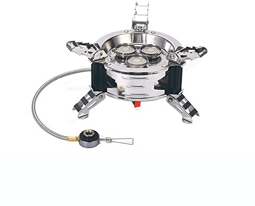SLDAGe Mini gaskocher, Camping Gaskocher mit Piezozündung, Windschutz gaskocher 11500W propangaskocher Tragbar Campingkocher Faltbar Camping Gas kocher für Trekking Picknick