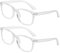 Eyglajdd Lesebrille für Herren Damen,Lesebrille Lesehilfe Große Brille 2er-Pack Transparent +2,0