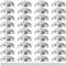 FUNSUEI 36 PCS Silver Shell Cup Drawer Handles, Metal Silver Shell Handles, Cup Pull Handles with Screws, Half Moon Cupboard Handle for Cabinet, Dresser, Wardrobe