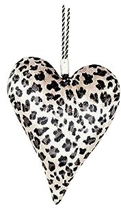 Weihnachtsdeko-Anhänger Samt-Herz Leo H 150 mm, 1 Stück