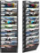 PAG-Mass 12 Fächern Hohe Kapazität Document Wand Organizer Hängend.Hohe Qualität Metall Zeitschriftenhalter Wand für Büro/Studium/Zuhause,Schwarz