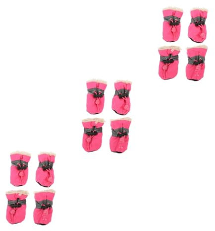 POPETPOP 12 STK Schuhüberzüge Für Haustiere Schneeausrüstung Für Hunde Stiefel Für Schlittenhunde rutschfeste Schuhe Für Haustiere Hundeschuhe Mittelgroße Hunde Winterstiefel Samt Der Hund
