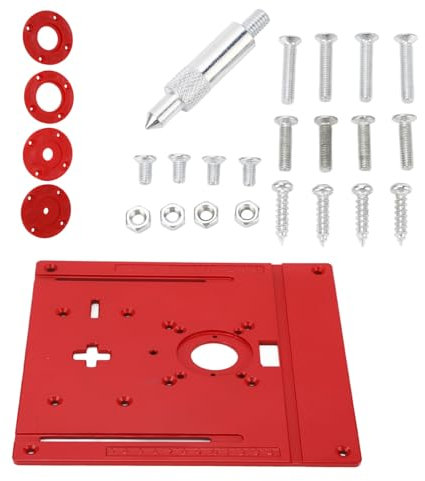 Topyond Oberfräsen Tischplatte Oberfräsen Tisch Einlegeplatte, Holzbearbeitungs Trimmmaschine, Flip Board, Aluminiumlegierung, Stichsägen Trimmer, Oberfräsen Tisch Einlegeplatte