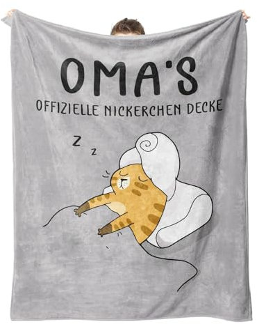 Juratar® Oma Geschenk, Personalisierte Geburtstagsgeschenk für Oma, Superweiche Omas Decke aus Flanell, Großmutter Geschenke Zum Geburtstag Muttertag oder Weihnachten 157 * 132 cm