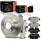 Frankberg 2x Bremsscheiben + 4x Bremsbeläge mit Bremsenschmiermittel Hinten Links Rechts Kompatibel mit 1er E81 118 120 1er E87 118 120 3er E90 316 318 320 Replace# 34214031725