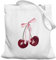 SZERE Tragetasche aus Segeltuch mit rosa Schleife, für Damen, Kokette-Kirschschild, wiederverwendbare Einkaufstasche, Geschenktasche für Arbeit, Reisen, Schultertasche, bestes Geschenk für Liebhaber